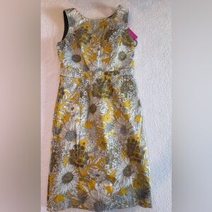 Liberty x Target Mustard Floral Sheath Dress Size 6 NWT